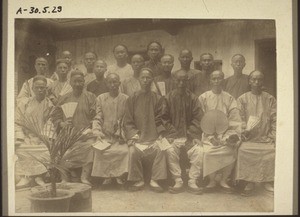 Chin. Katechisten des Oberlandes bei der Distriktssynode in Hokschuha 1897