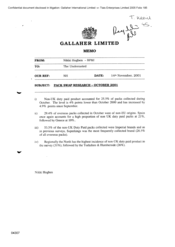Gallaher Limited[Memo from Nikki Hogben regarding pack swap research]