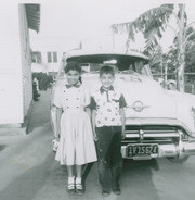 Aparicio siblings, Becky and Philip, during Easter, East Los Angeles, California