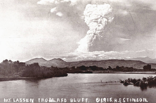 Eruption of Lassen Peak from Red Bluff