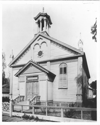 Stockton - Synagogues: Temple Israel located on Hunter St near Linden, erected in 1855