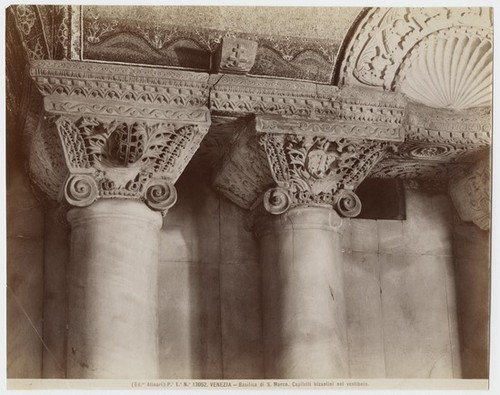 Pe. Ia. No. 13052. Venezia - Basilica di S. Marco. Capitelli bizantini nel vestibolo