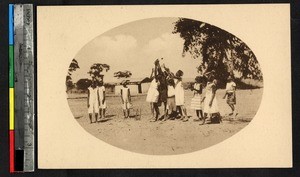 Students playing with a ball, Lubumbashi, Congo, ca.1920-1940