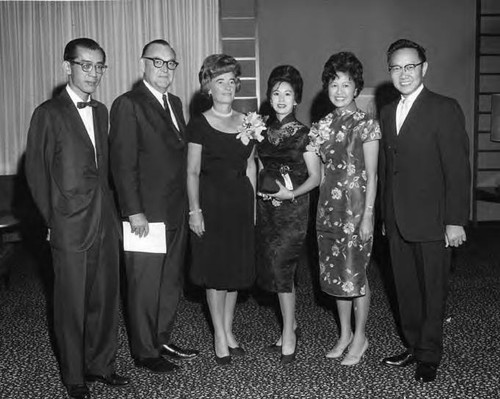 Photo of Governor and Mrs. Pat Brown visiting Chinatown