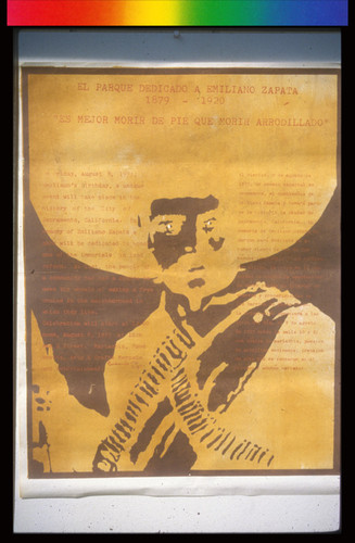 El Parque Dedicado a Emiliano Zapata, 1879-1920, "Es Mejor Morir de Pie que Morir Arrodillado"