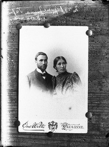 Swiss missionary and his wife, Lausanne, Switzerland