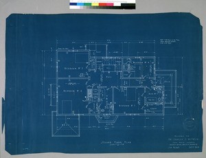 Second floor plan, residence for Charles S. Witbeck