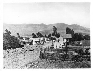 View of the town of San Juan Capistrano looking south from the mission, ca.1900