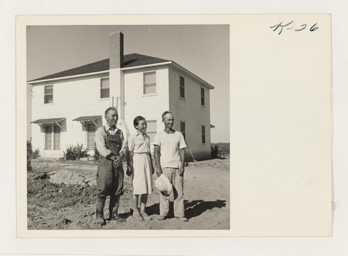 Left to right: Tay Andow, Mrs. Yoshi Andow, his wife, and Aya Nakashima at the Andow home at Route 1