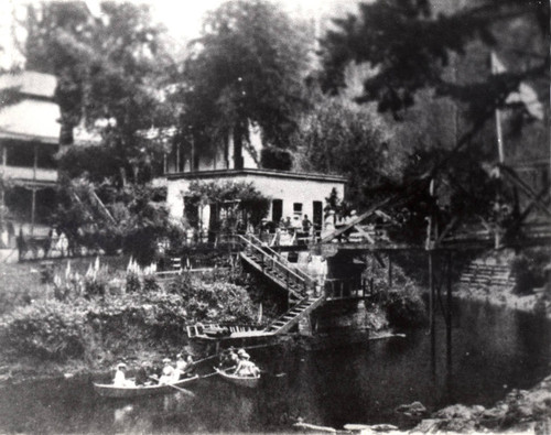 The Azalia Hotel, part of the Camp Taylor Resort on the site of Samuel P. Taylor's paper mill in Lagunitas, Marin County, California, circa 1908 [photograph]