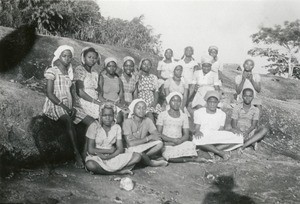 Pupils of the mission school, in Oyem
