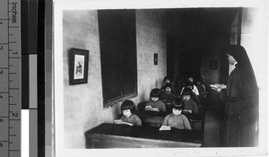 Children in a classroom, Yeung Kong, China, May 25, 1939