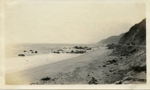 Coast road at Topanga, circa 1915