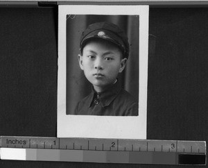 Portrait of a boy named Ciong, Fujian, China, ca. 1920
