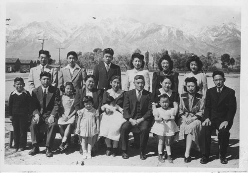 Three generations of the Uchida family at Manzanar War Relocation Center