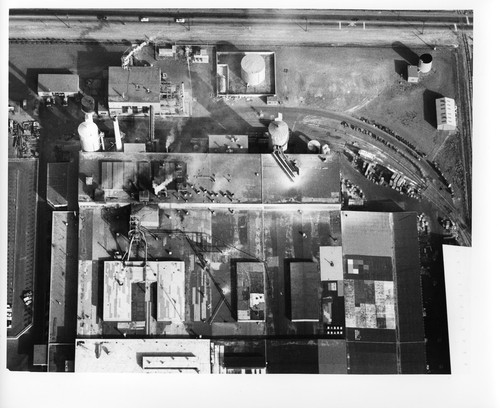 Aerial View of the Fiberglas Company, Shown in the Image's Lower Left