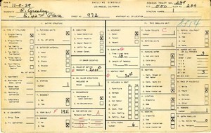 WPA household census for 972 E 42ND, Los Angeles