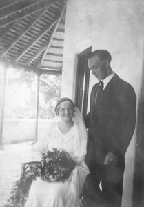 Einar Andersen and Petra Andersen née Nissen on their wedding day March 9, 1935 in Panruti