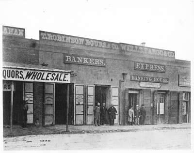 Banks/Banking - Stockton: Wells Fargo Express and Banking House, Center St. and Weber Ave
