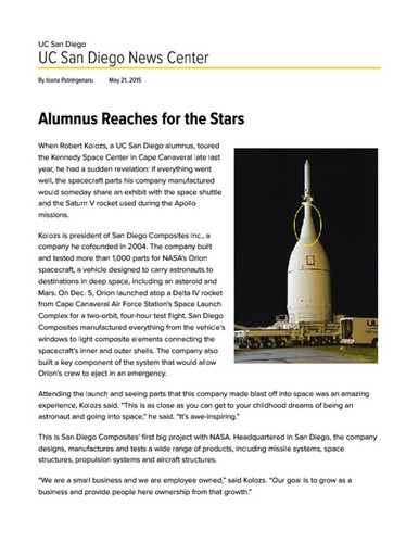 Alumnus Reaches for the Stars