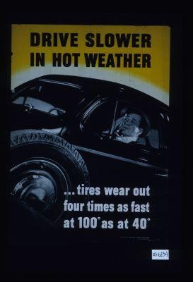 Drive slower in hot weather ... tires wear out four times as fast at 1000 as at 400