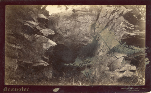 Boulder cave near Matilija