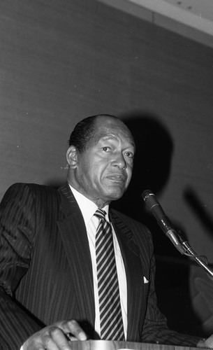Tom Bradley Speaking, Los Angeles, 1989
