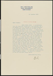 William Lyon Phelps, letter, 1925-12-15, to Hamlin Garland