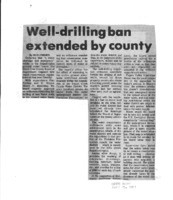 Well-drilling ban extended by county