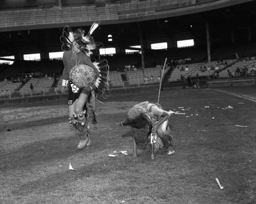 Child performers at the All American Indian Week at Wrigley Field