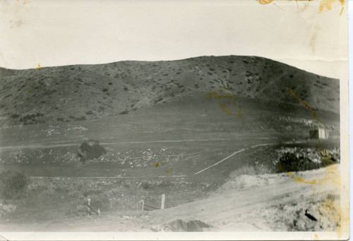 Road and hillside in western Malibu, ca. 1915