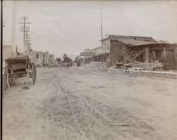 Hattie, McKinney & Titus Furniture Store on Fourth Street, Santa Rosa after the 1906 earthquake