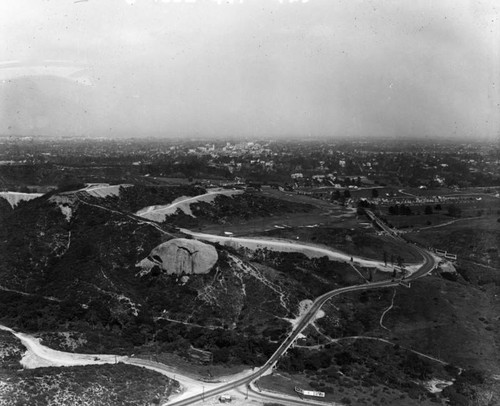 Aerial view of "The Rock", Eagle Rock