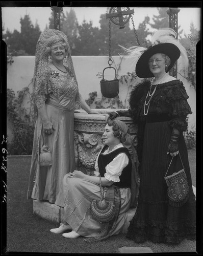 Women at garden party, Santa Monica, 1934
