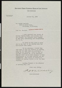 R.B. Hardacre, letter, 1932-10-26, to Hamlin Garland