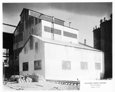 Cement Industries - Stockton: Calaveras Cement Co. facility, exterior of Finish Mill Building, 242 E. Miner Ave