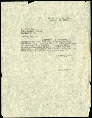 J.C. Harper's Letter to H.E. Neave, 13 January, 1936