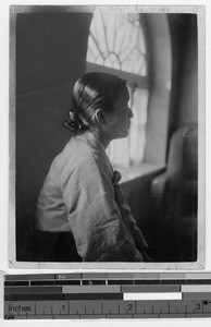 Portrait of Louis Chang's wife Helen, Gishu, Korea, 1925