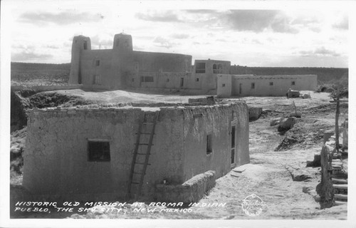 Historic Old Mission at Acoma Indian Pueblo, "The Sky City", New Mexico