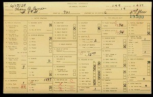 WPA household census for 921 W 9TH, Los Angeles