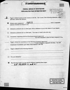 Federal Bureau of Investigation (FBI). Spanip documents, September-November 1942