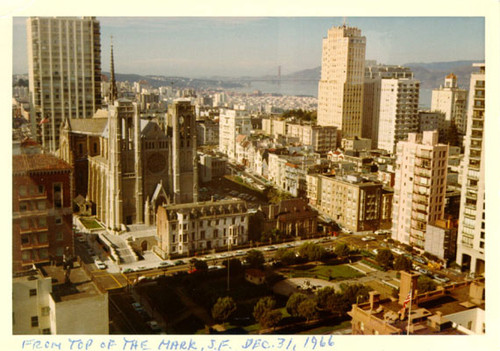 From top of the Mark, S.F. Dec. 31, 1966