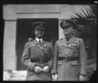 Major General Malin Craig and Lieutenant Colonel Howard S. Miller during General Craig's visit, Los Angeles, 1932