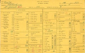 WPA household census for 141 N GRAND, Los Angeles