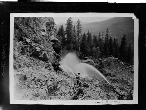 Early Day Hydraulic Mining at Happy Camp, Calif