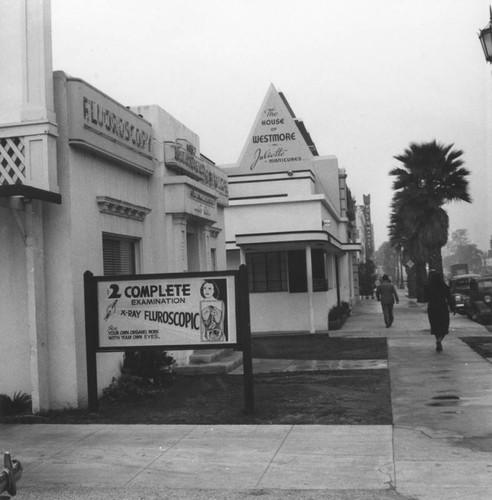 Businesses on Sunset Boulevard, view 1