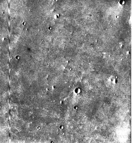 Center of the pre-selected aiming point for the Viking 1 landing