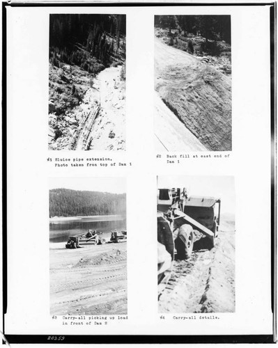 Big Creek, Huntington Lake Dams - Copy of 4 photos of refill on Dams #1 & #2