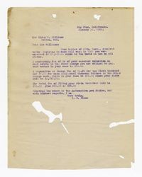 Letter from J. D. Black to Mrs. Hiram R. Williams