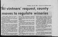 At vintners' request, county moves to regulate wineries